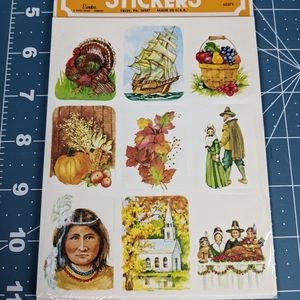 New Vintage eureka Thanksgiving stickers sealed pack